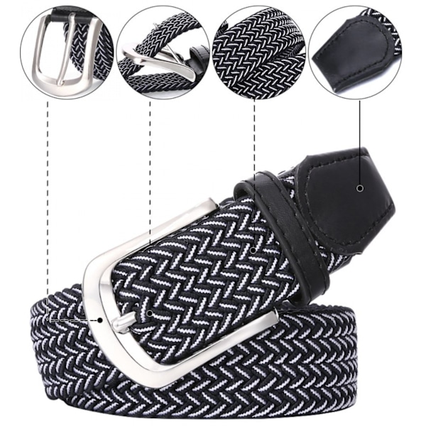 ##/Tygband i hålfri design stretchstickat bälte 110CM##/