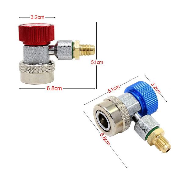 Justerbara AC-snabbkopplingskopplingar R134A c