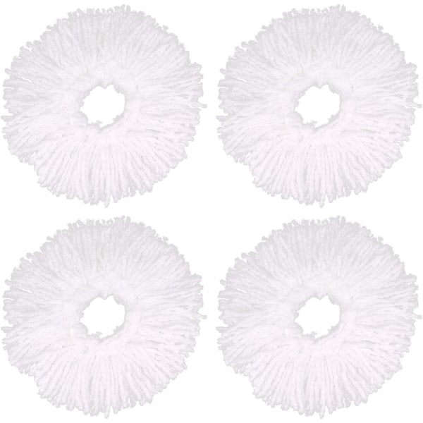 4 stk Mikrofiber Mopphoder, Runde Utbyttbare Mopphoder 360 Grader