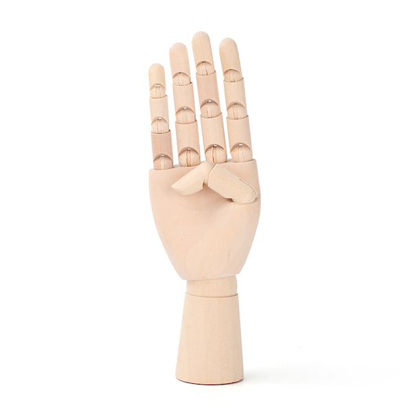 ##/Träkonstnärshand 1 Stycke Vänster Hand - Justerbar - för Konstnärlig Skissning Målningsklass Modellering Verktyg Smyckesvisning##/