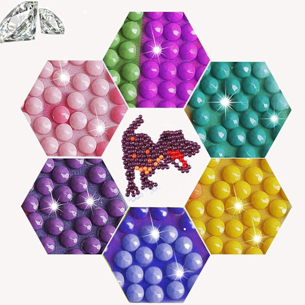 Diamantbroderi Dinosaur Diamantmaleri Barnediamant