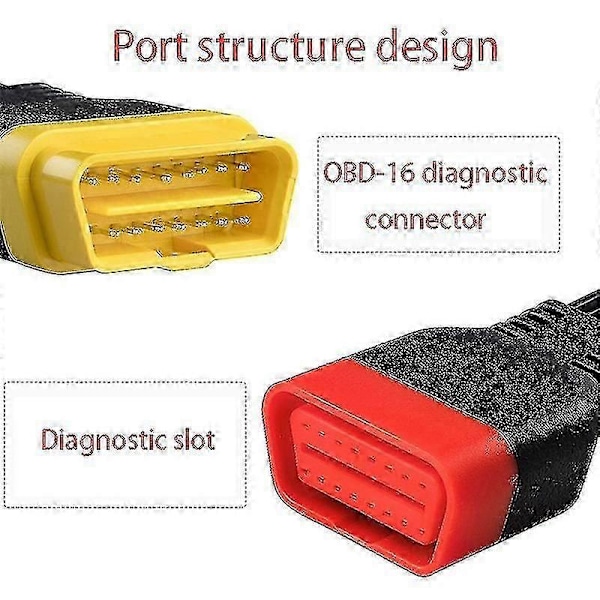Ny OBD OBD2 Förlängningskabelkontakt för Launch X431 V/Easydiag 3.0/Mdiag/Golo Huvud 16Pin Hane till Hona Kabel 36cm