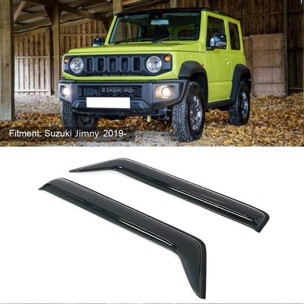 2 stk. Røgfarvede vinduesvisirer sol- og regnbeskyttelse passer til Suzuki Jimny 2019?