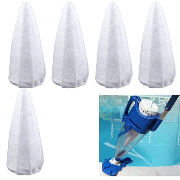5 Ersättningspåsar i bomull för Shockwave poolfilter, Poolfilter