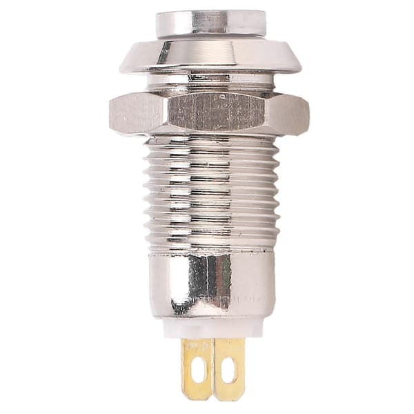 8mm Metall Trykknapp Bryter Vanntett Selvlåsende Startbryter 3V (Uten Lys)