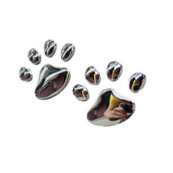 5 Par Bear Dog Paw Dyre 3D Fodspor Bilstickere til Bil De