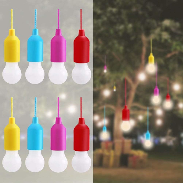 8-pack LED Draglampa, Campinglykta Glödlampa Bärbar LE