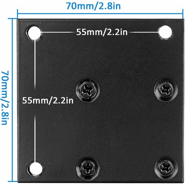 4 stk (5 cm/2 tommer) Høydejusterbare møbelbein i aluminium
