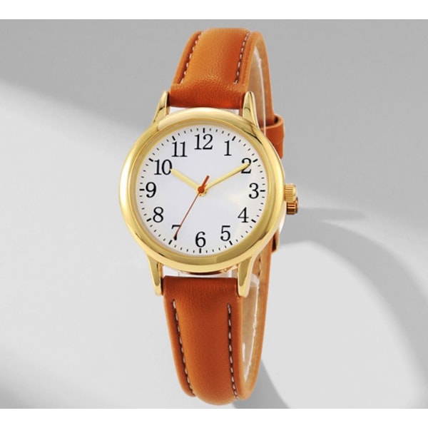 ##/Kvartsur kvinder minimal stil ure kvartsur læderrem vandtæt##/