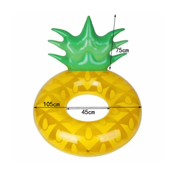 Oppustelig Pool Flydelegeme Voksen Svømme Ringe Stor Oppustelig Ananas