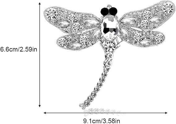 Dyrebrosje, Dragonfly Brosje, Dyreformet Krystallbrosjer, R