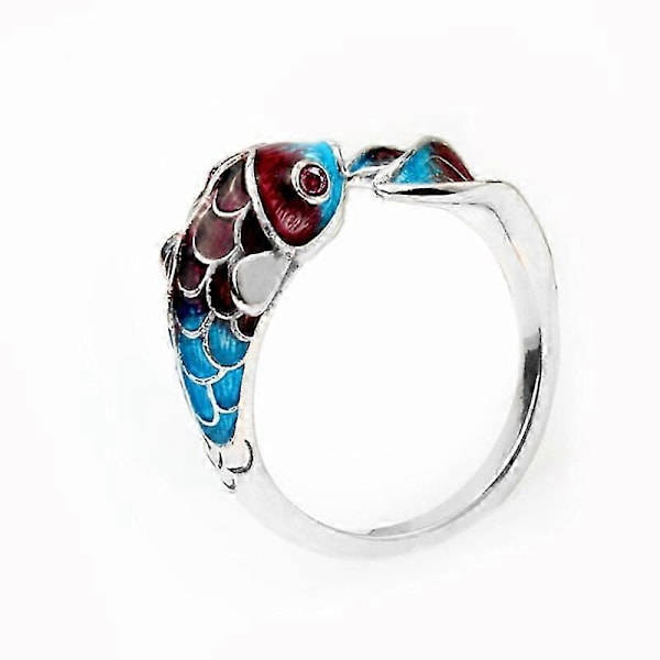 Koi Ring, Justerbar klassisk design för kvinnor med färgstarka detaljer för lycka