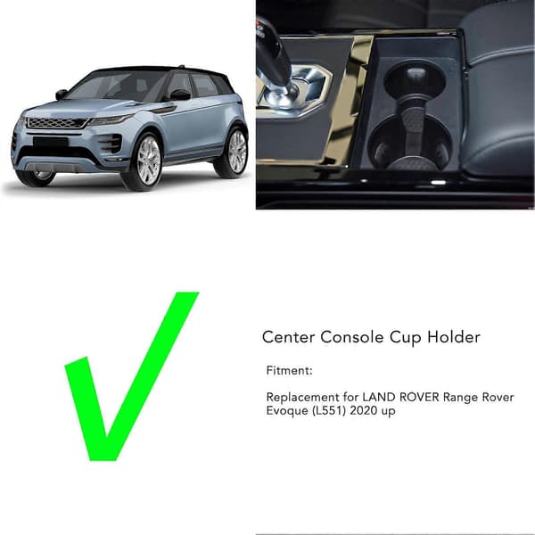 Midtkonsoll Koppholder Innlegg Mobiltelefon Drikke Oppbevaringsboks Organizer Erstatning for LAND ROVER Range Rover Evoque