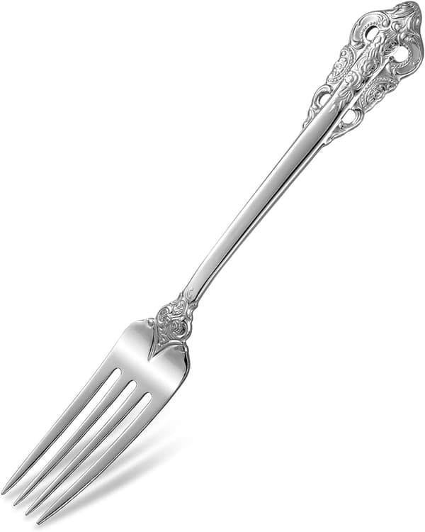 Upea ruokailuhaarukka, 4 kpl setti, 18/10 ruostumaton teräs, 8 tuumaa