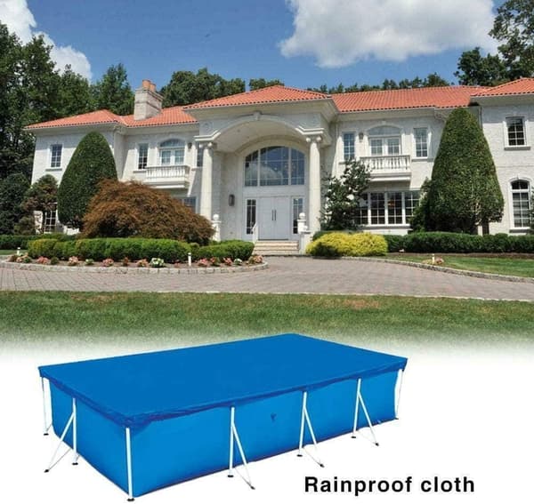 Swimmingpoolafdækning, rektangulær, anti-UV, anti-støv, swimmingpool