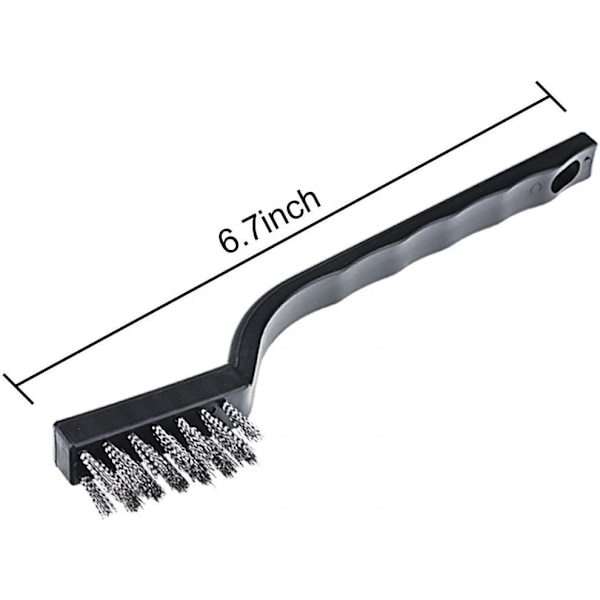 ##/Mini Wire Brush (20 stk) - Rustfritt stål børste med buet håndtak##/