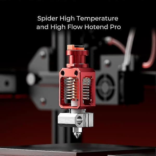 CREALITY 3D-skriverdel Spider Høy Temperatur og Høy Flyt Hotend Pro (Rød)