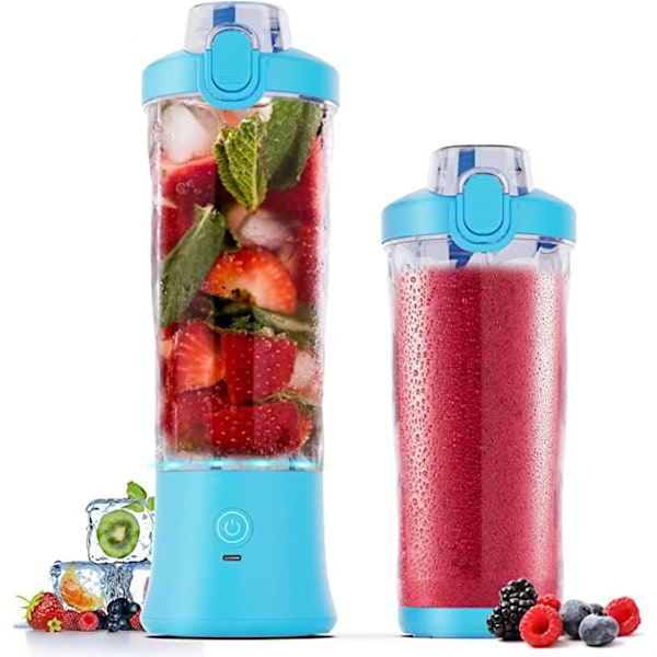 ##/(Blå) Bærbar Blender 270 Watt for Shakes og Smoothies Vanntett Blender##/