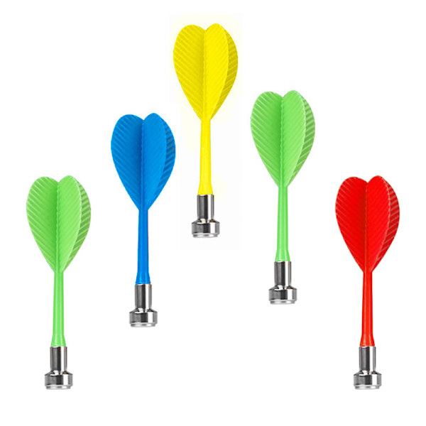 ##/12 st Magnetiska Dartpilar Säkra Ersättningsdartar Inomhusspel Målskivor Tillbehör 5 Färger Mix (Grön Röd Gul Blå)##/