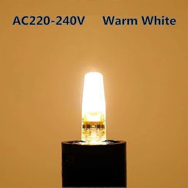 G4 LED 220V 3W 2700K Varmvit 160lm, Silikonlampor Ersätter Traditionella 30W Halogenlampor, 5-pack