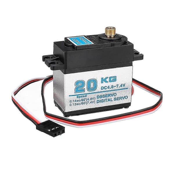 FLYUEACE 20KG Digital Servo Alla Koppartänder Aluminium Mellanskal Servon