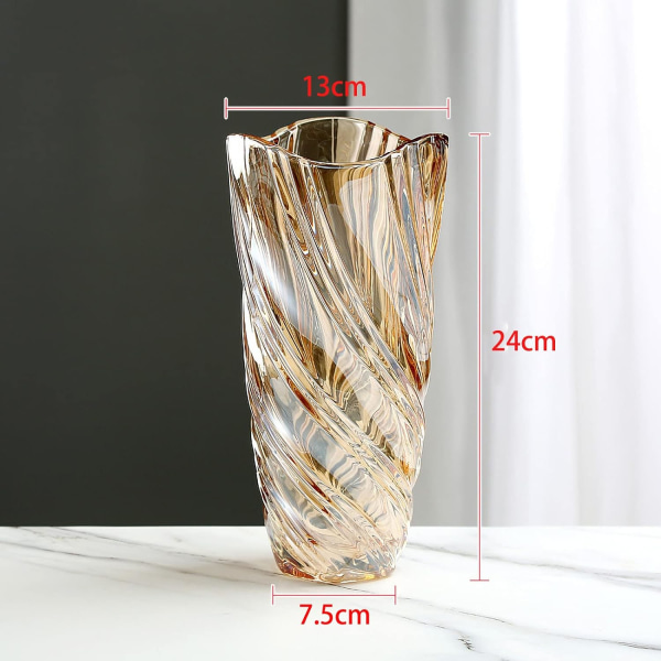 Moderne minimalistisk glassblomstvase Nordic Floral Håndlaget H