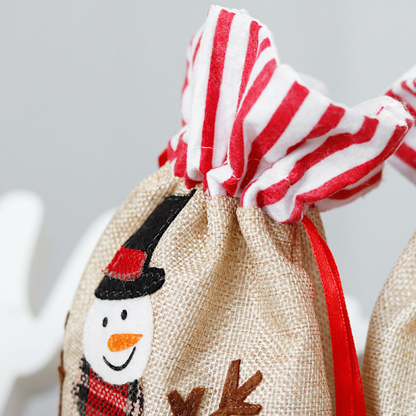 ##/3 x Små Juleposer (18x30CM) - Julegaveposer med Trekkstreng##/