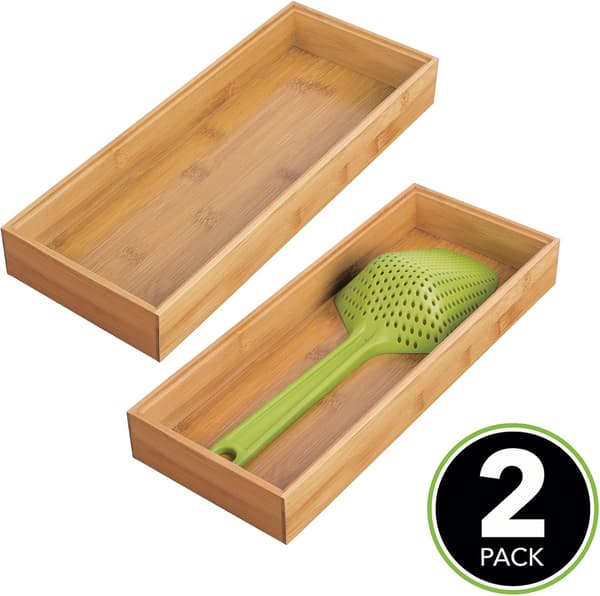 15,2 cm x 38,1 cm x 6,4 cm – Lys brun, pakke med 2 funktionelle Woo