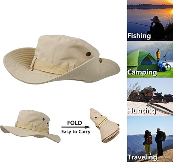 ##/Solhatt med bred brätte för utomhus  Klassisk Combat Army Style Jungle Solhatt för Fiske  Jakt  Camping##/