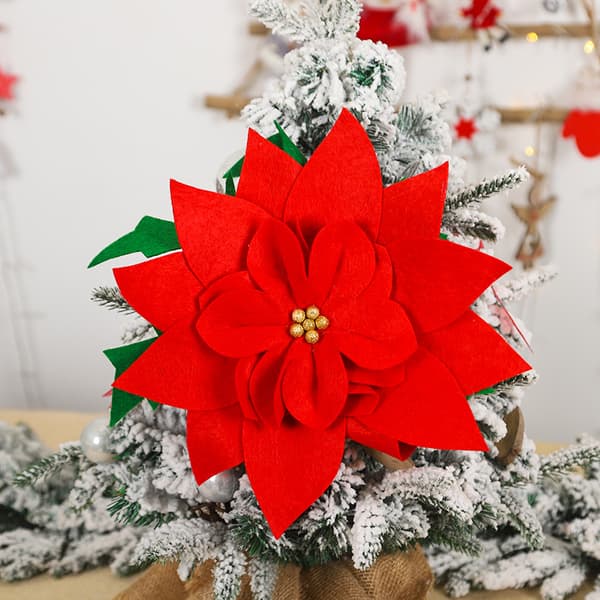 2 x Julblommor Gardinhållare, Fina Röda Gardinkrokar, Ad