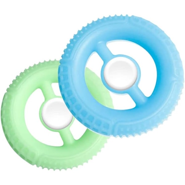 2-pak Silicone Fingertop Gyroskop Spinring der Gløder i Mørket