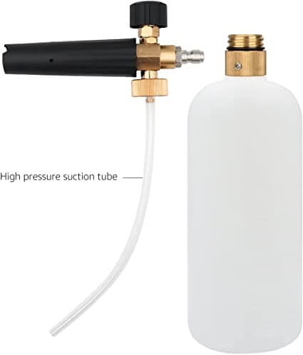 33,8 oz/1 L skumlance med 1/4 Quick Connect til højtryksrenserpistol, kun kompatibel med 1/4 Quick Connector