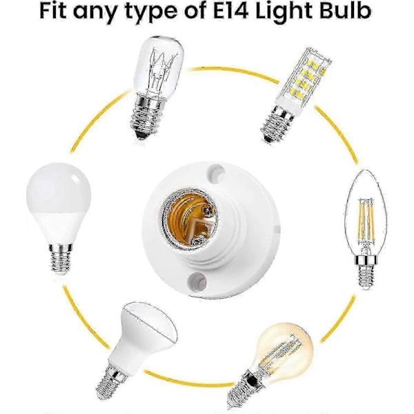 E14 Lamphållare i Plast, 5-pack, Edison Skruv Taklampssockel - Perfekt Present