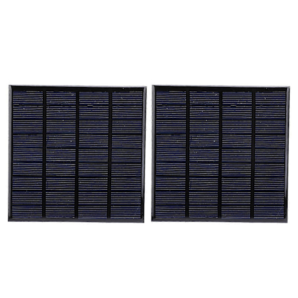 2 stk. DC9V 2W Epoksy Solcellepaneler Polysilisium Batterileker Lader Modul med 100 cm Kabel