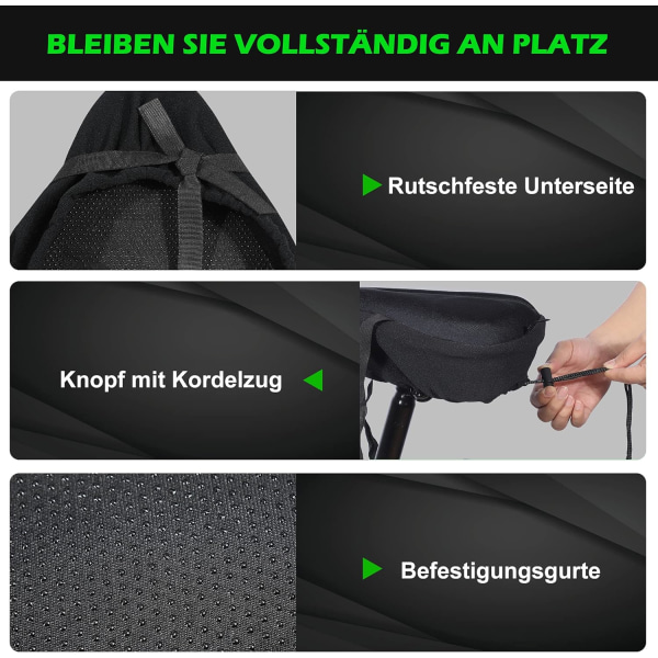 Stor cykel sadelöverdrag - Minnesskum och extra mjuk gelkudde