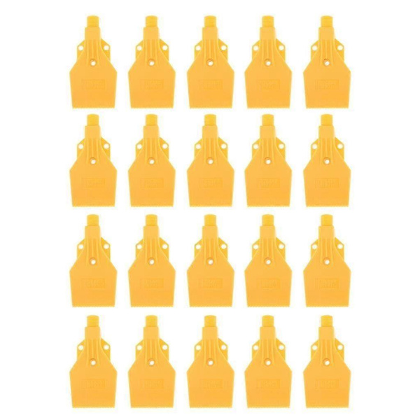 20x Flad Vind Jet Luftblæser Luftdyse Spray 3 Huller 1/4\" Bspt Gul