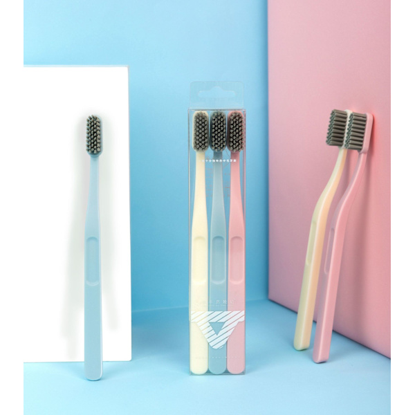 3-pack Manuell Tandborste Clean Hållbar Tandborste
