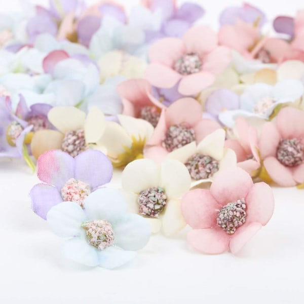 80pcs Mini Artificial Flowers Artificial Daisy Head Handmade Mul