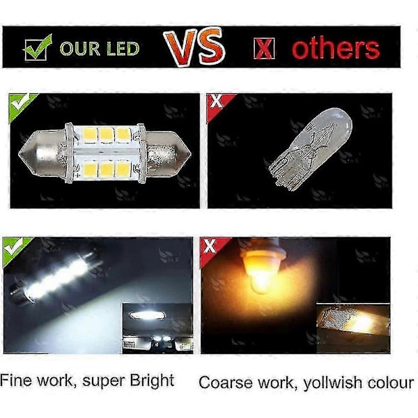 Marine LED Udskiftningspære Bådlys Pærer Super Bright 12 Volt 32 Mm Pærer Til Bådnavigationslys Båd A