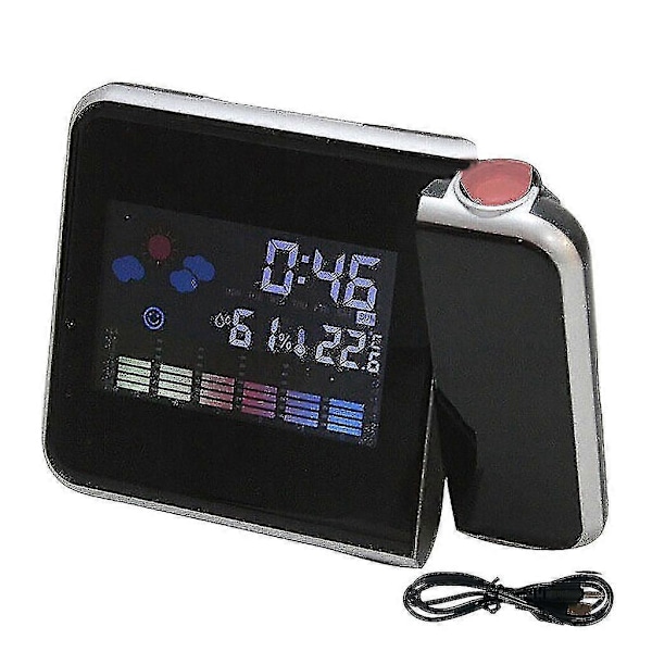 Projektionsväckarklocka med datum LED digital klocka