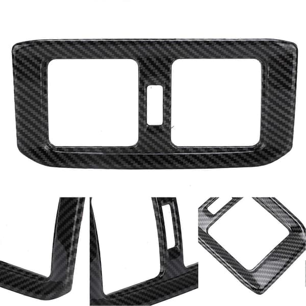 Bakre Luftkondisjoneringsuttak Ventil Deksel Panel Trim Karbonfiber Stil Dekor Erstatning for RAV4 2019?2021