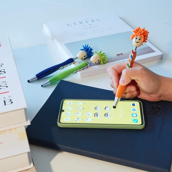 Mop Head Pen Skjermrenser Stylus Penner 2-i-1 Stylus Pen Støvfjernere