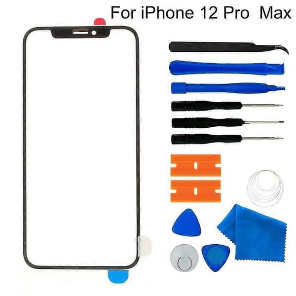 Främre Yttre Lins Glas Skärm Ersättning Reparationsverktyg Kit Kompatibelt iPhone 12 Pro Max for iPhone 12 Pro Max