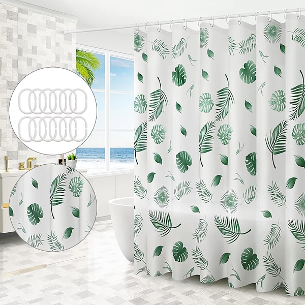 ##/Vandafvisende Bruseforhæng, Skimmelresistent 120x180cm, Vaskbar a##/