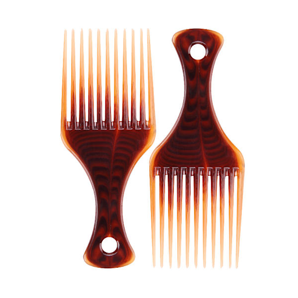 2-pack Afrokam, Antistatisk Afrohårborste, Bred Tand