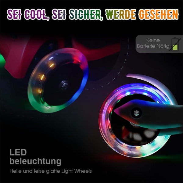Set med 2 lysande scooterhjul 12-20 tum - Lysande 12-20 tum