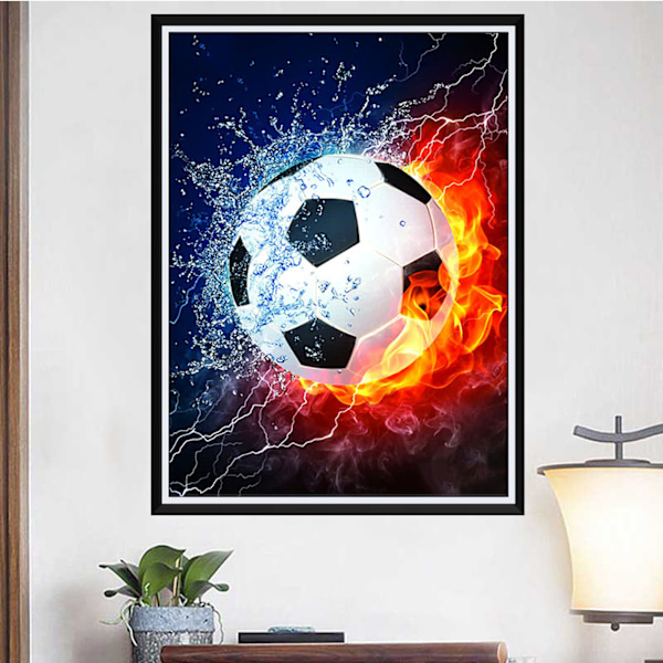 Maleri DIY 5D Diamantmaleri Sæt Fodbold VM