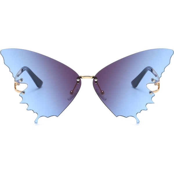 Nye sommerfuglsolbriller kvinnelig mote solbriller med bred innfatning gr