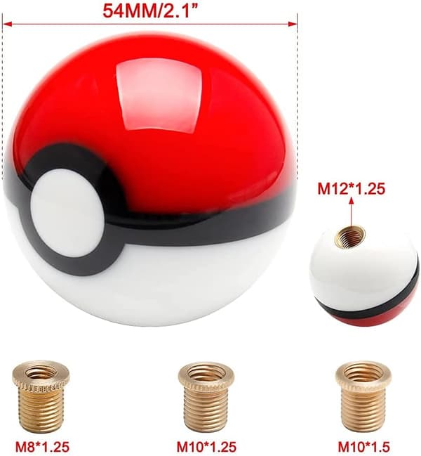 Top10 Racing Pikachu Pokeball Poke Ball Manuel Gear Shift Knob Un