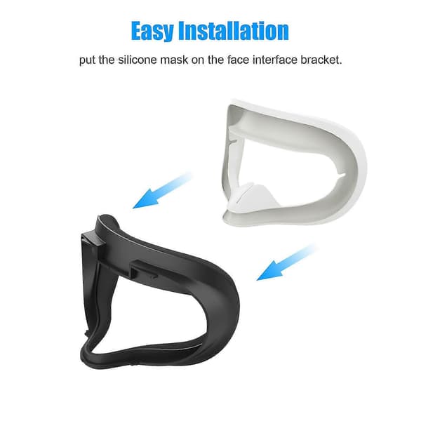 Silikon VR-beskytter for Oculus Quest 2 VR-headset, høystyrke deksel Gray